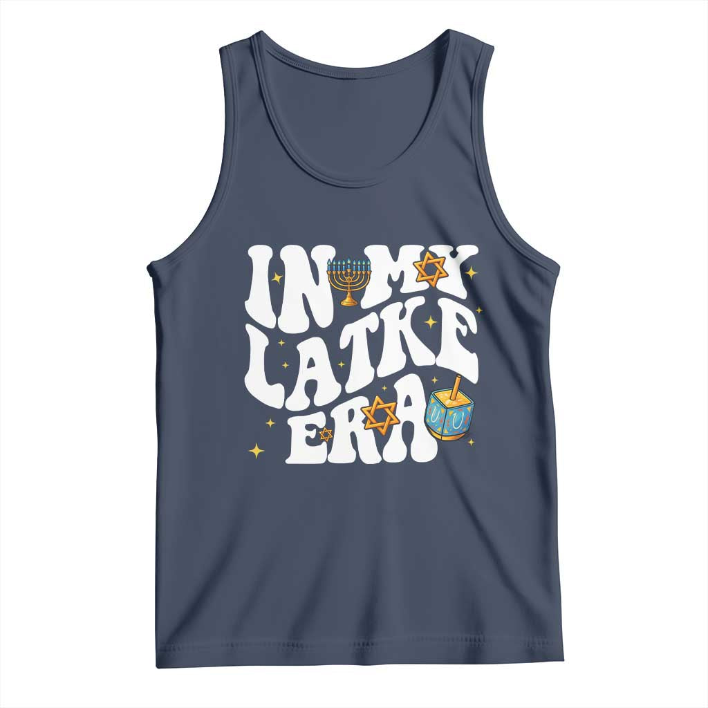 Hanukkah Jewish Holiday Gift Tank Top In My Latke Era TS12 Navy Print Your Wear