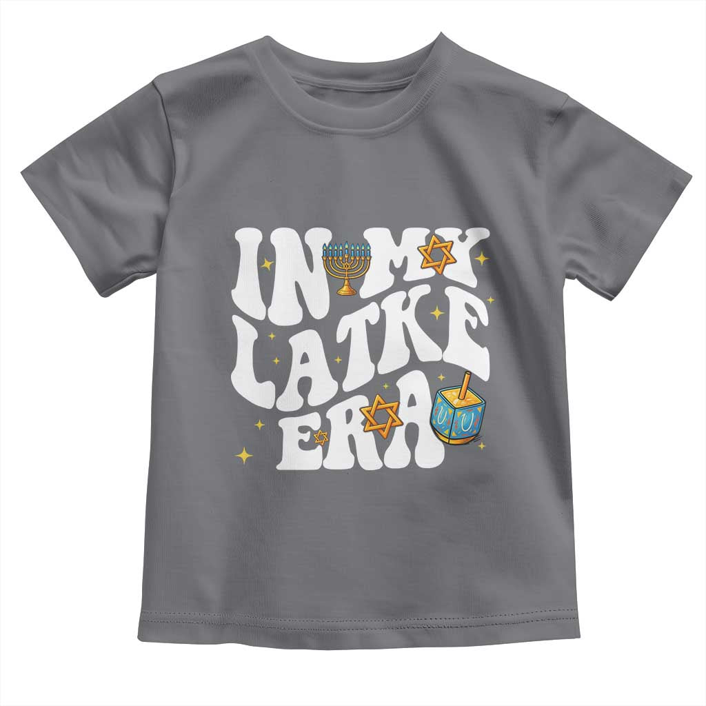 Hanukkah Jewish Holiday Gift Toddler T Shirt In My Latke Era TS12 Charcoal Print Your Wear