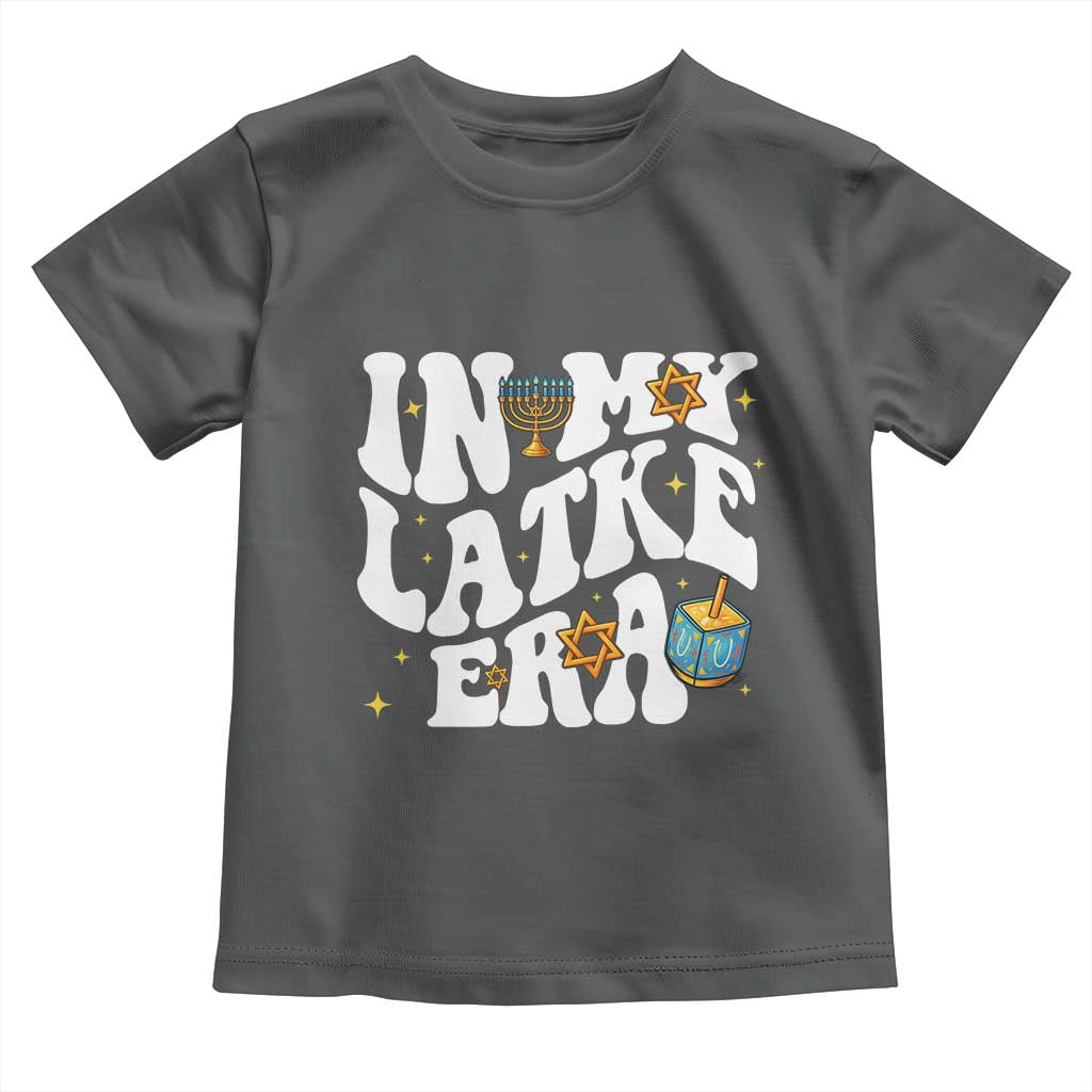 Hanukkah Jewish Holiday Gift Toddler T Shirt In My Latke Era TS12 Dark Heather Print Your Wear