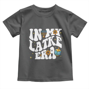 Hanukkah Jewish Holiday Gift Toddler T Shirt In My Latke Era TS12 Dark Heather Print Your Wear