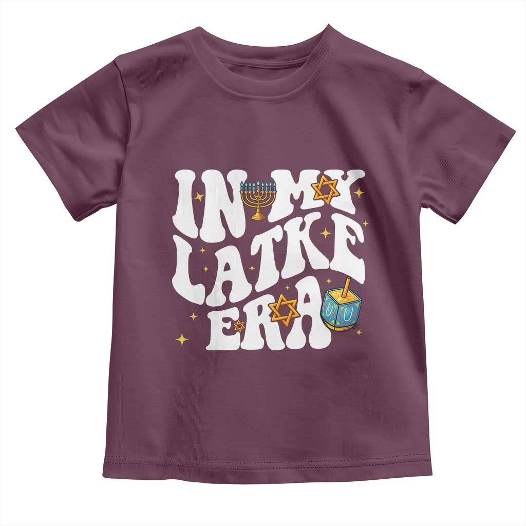 Hanukkah Jewish Holiday Gift Toddler T Shirt In My Latke Era TS12 Maroon Print Your Wear