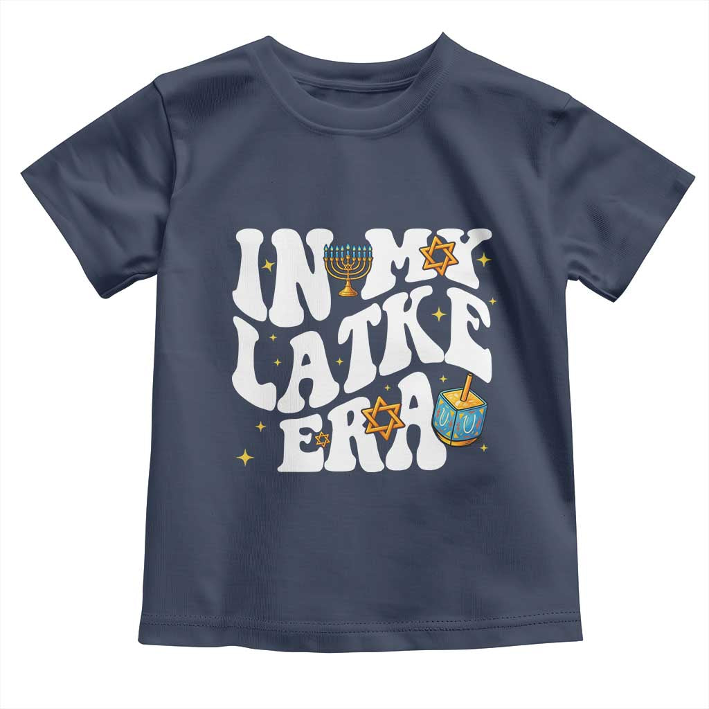 Hanukkah Jewish Holiday Gift Toddler T Shirt In My Latke Era TS12 Navy Print Your Wear