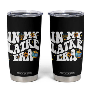 Hanukkah Jewish Holiday Gift Tumbler Cup In My Latke Era TS12 Black Print Your Wear