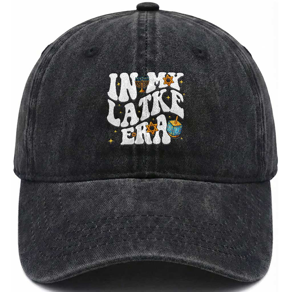 Hanukkah Jewish Holiday Gift Washed Cotton Baseball Cap In My Latke Era TS12 Print Your Wear