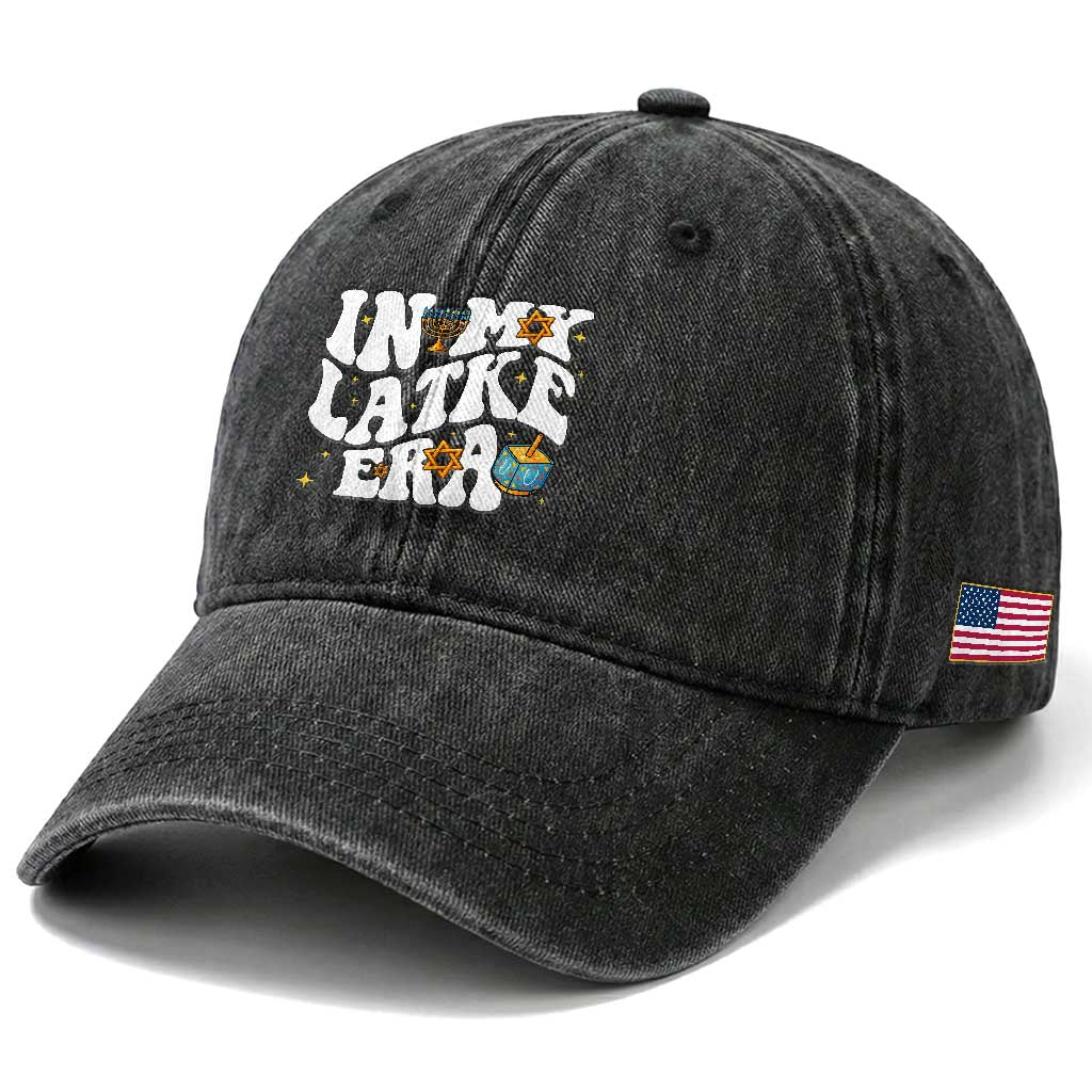 Hanukkah Jewish Holiday Gift Washed Cotton Baseball Cap In My Latke Era TS12 Print Your Wear