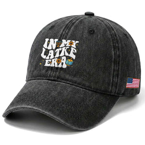Hanukkah Jewish Holiday Gift Washed Cotton Baseball Cap In My Latke Era TS12 Print Your Wear