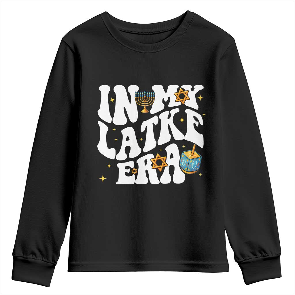 Hanukkah Jewish Holiday Gift Youth Sweatshirt In My Latke Era TS12 Black Print Your Wear