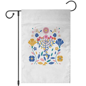 Hanukkah Floral Menorah Garden Flag Jewish Gift For Women TS12 Black Print Your Wear