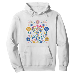 Hanukkah Floral Menorah Hoodie Jewish Gift For Women TS12 White Print Your Wear