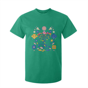 Hanukkah Floral Menorah T Shirt For Kid Jewish Gift For Women TS12 Irish Green Print Your Wear