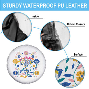 Hanukkah Floral Menorah Spare Tire Cover Jewish Gift For Women TS12 Print Your Wear