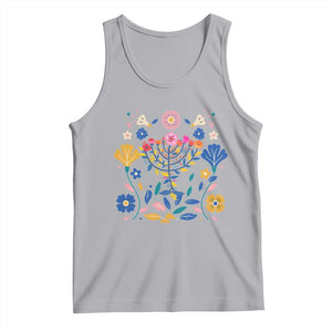 Hanukkah Floral Menorah Tank Top Jewish Gift For Women TS12 Athletic Heather Print Your Wear