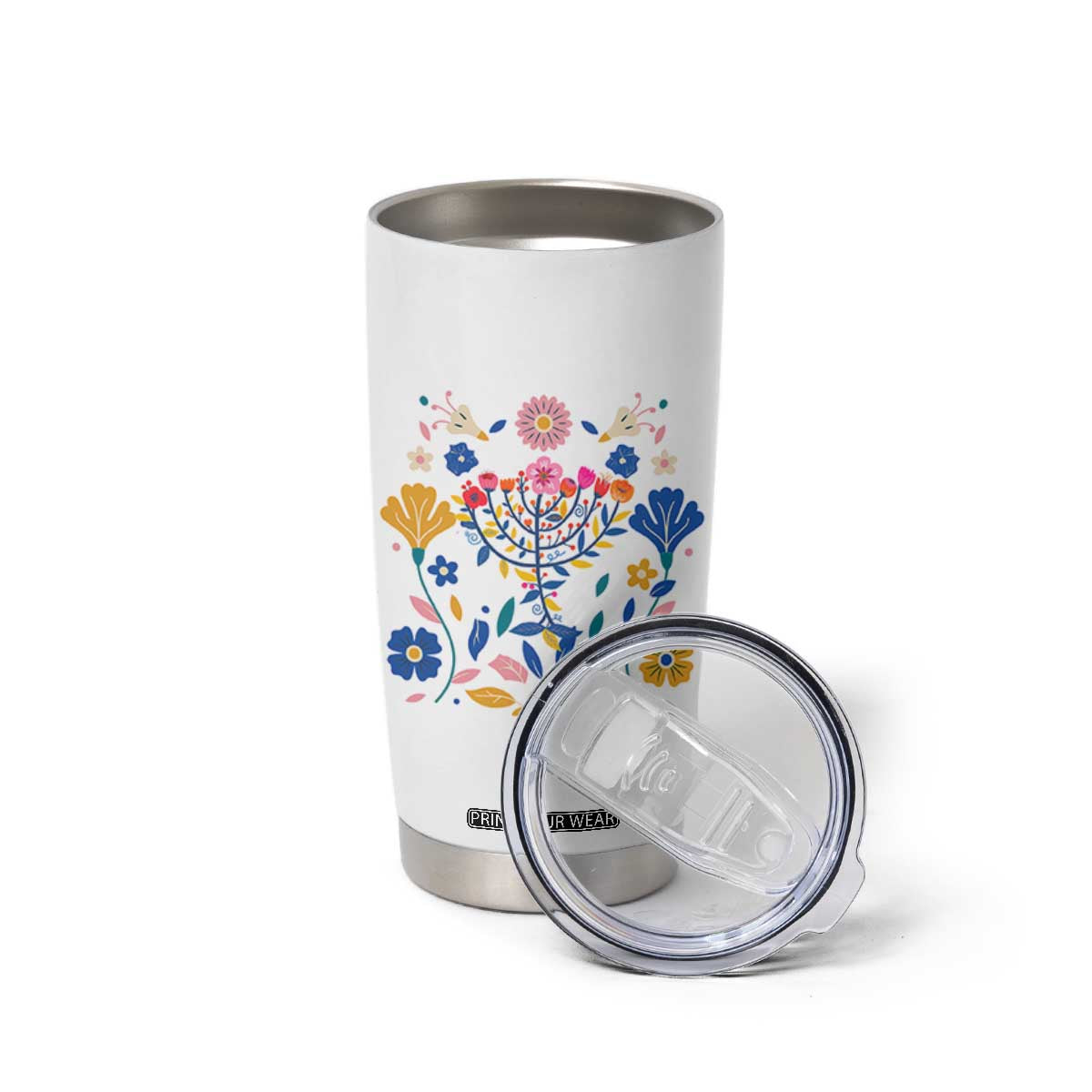 Hanukkah Floral Menorah Tumbler Cup Jewish Gift For Women TS12 Print Your Wear
