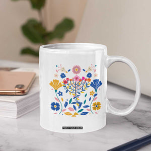 Hanukkah Floral Menorah Coffee Mug Jewish Gift For Women TS12 Print Your Wear