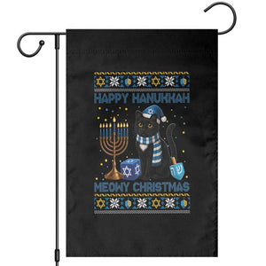 Hanukkah Cat Lover Gifts Garden Flag Happy Hanukkah Meowy Christmas TS12 Black Print Your Wear
