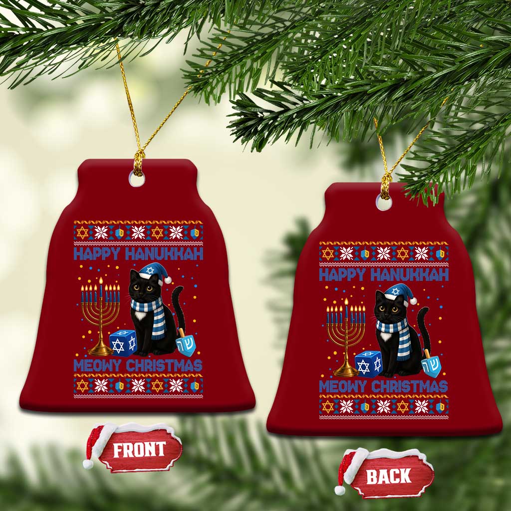 Hanukkah Cat Lover Gifts Ceramic Ornament Happy Hanukkah Meowy Xmas TS12 Print Your Wear