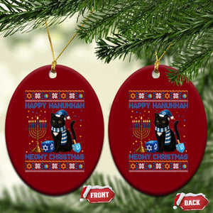 Hanukkah Cat Lover Gifts Ceramic Ornament Happy Hanukkah Meowy Xmas TS12 Print Your Wear
