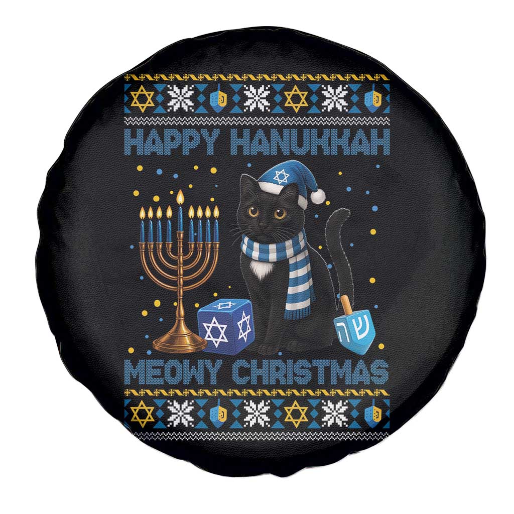 Hanukkah Cat Lover Gifts Spare Tire Cover Happy Hanukkah Meowy Christmas TS12 Print Your Wear