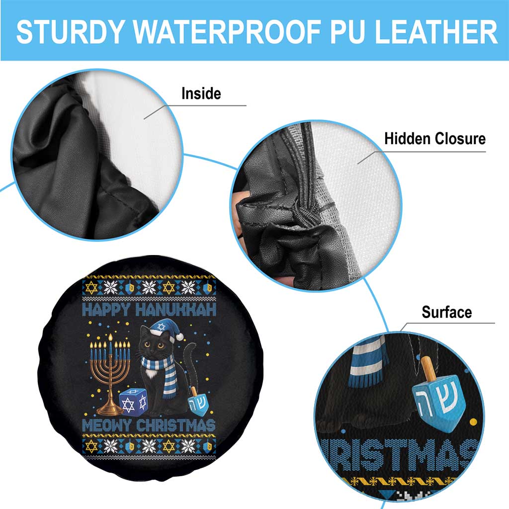 Hanukkah Cat Lover Gifts Spare Tire Cover Happy Hanukkah Meowy Christmas TS12 Print Your Wear