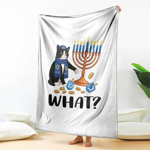 Funny Black Cat Chaos Hanukkah Menorah Gift Throw Blanket TS12 Print Your Wear