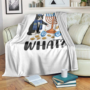 Funny Black Cat Chaos Hanukkah Menorah Gift Throw Blanket TS12 Print Your Wear