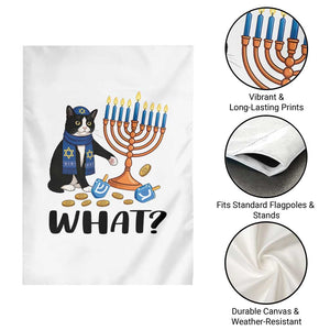 Funny Black Cat Chaos Hanukkah Menorah Gift Garden Flag TS12 Print Your Wear