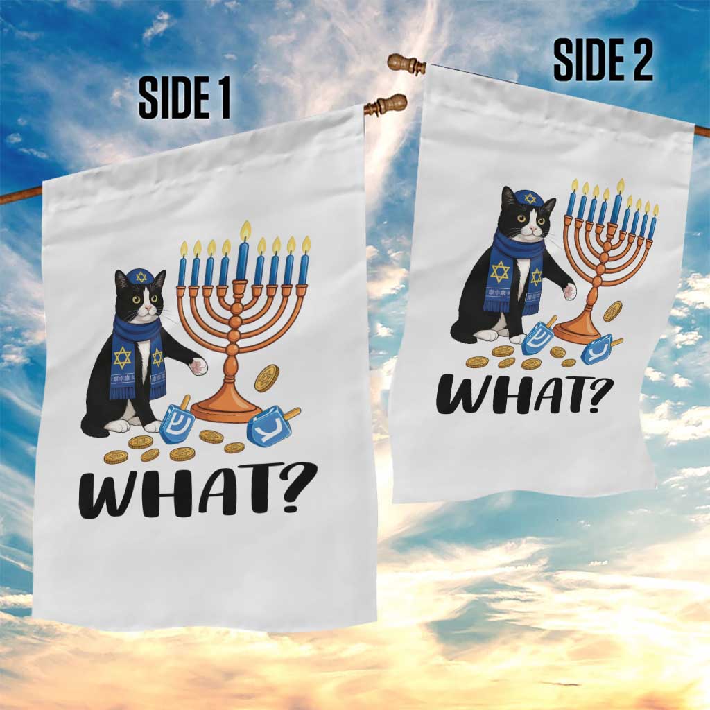 Funny Black Cat Chaos Hanukkah Menorah Gift Garden Flag TS12 Print Your Wear