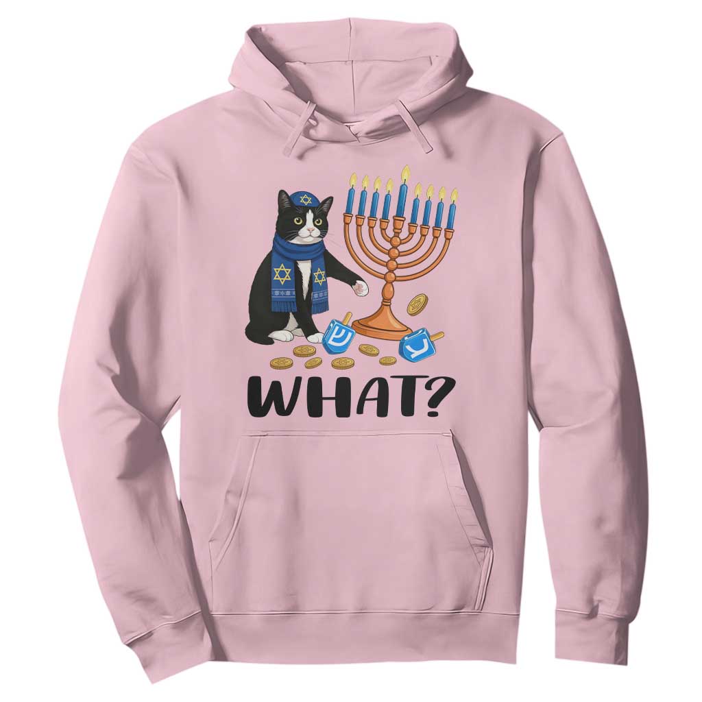 Funny Black Cat Chaos Hanukkah Menorah Gift Hoodie TS12 Light Pink Print Your Wear