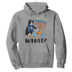 Funny Black Cat Chaos Hanukkah Menorah Gift Hoodie TS12 Sport Gray Print Your Wear
