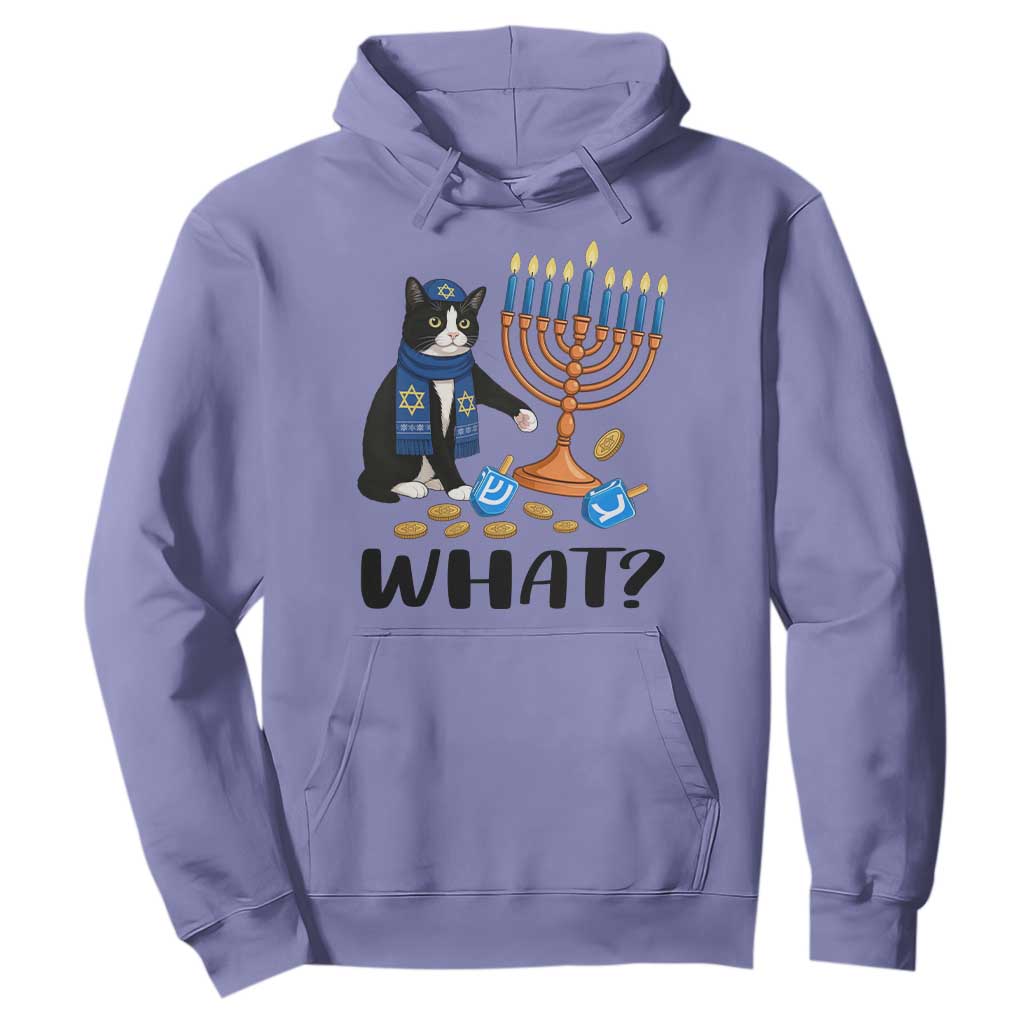 Funny Black Cat Chaos Hanukkah Menorah Gift Hoodie TS12 Violet Print Your Wear