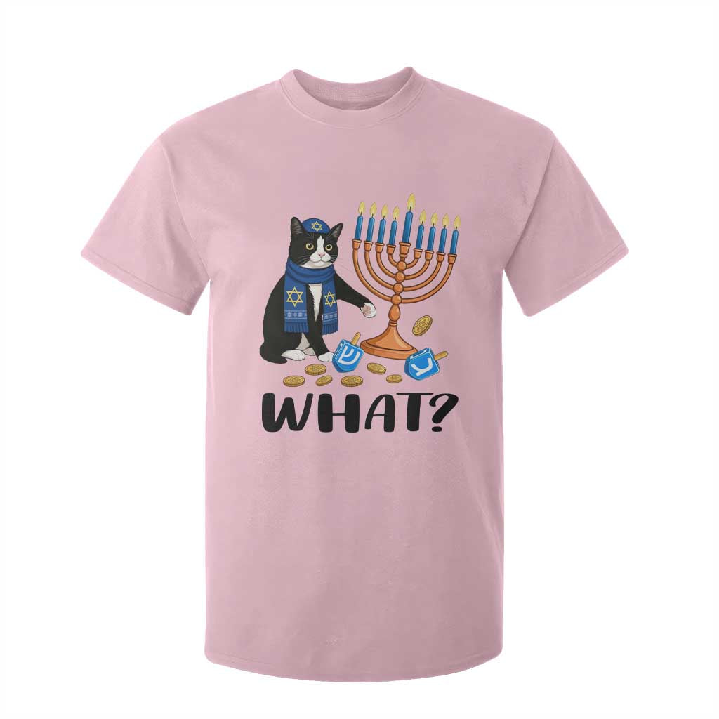 Funny Black Cat Chaos Hanukkah Menorah Gift T Shirt For Kid TS12 Light Pink Print Your Wear