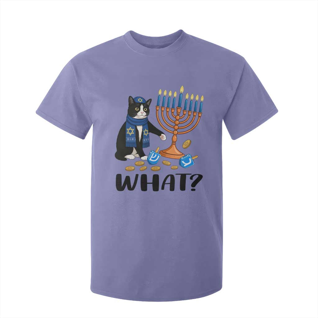 Funny Black Cat Chaos Hanukkah Menorah Gift T Shirt For Kid TS12 Violet Print Your Wear