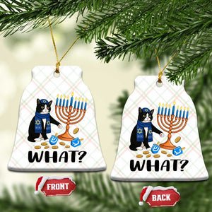 Funny Black Cat Chaos Hanukkah Menorah Gift Ceramic Ornament TS12 Print Your Wear