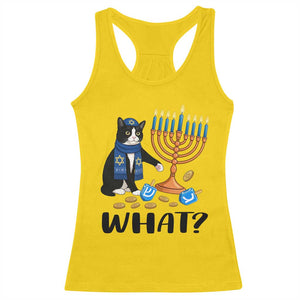 Funny Black Cat Chaos Hanukkah Menorah Gift Racerback Tank Top TS12 Daisy Print Your Wear