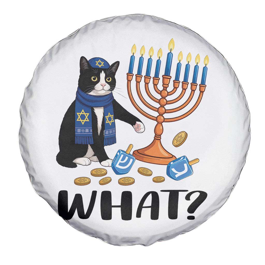 Funny Black Cat Chaos Hanukkah Menorah Gift Spare Tire Cover TS12 Print Your Wear