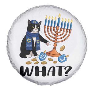 Funny Black Cat Chaos Hanukkah Menorah Gift Spare Tire Cover TS12 Print Your Wear