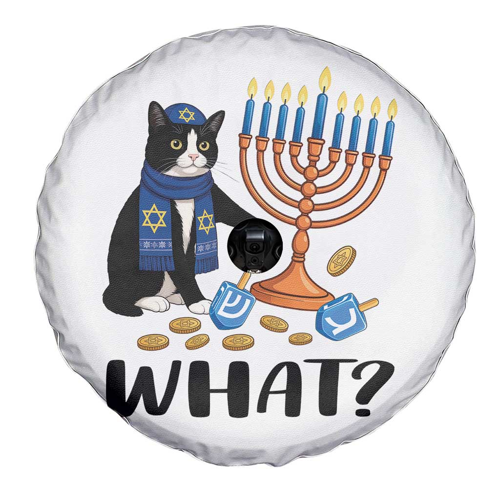Funny Black Cat Chaos Hanukkah Menorah Gift Spare Tire Cover TS12 Print Your Wear