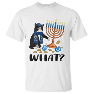 Funny Black Cat Chaos Hanukkah Menorah Gift T Shirt TS12 White Print Your Wear