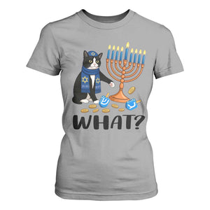 Funny Black Cat Chaos Hanukkah Menorah Gift T Shirt For Women TS12 Sport Gray Print Your Wear