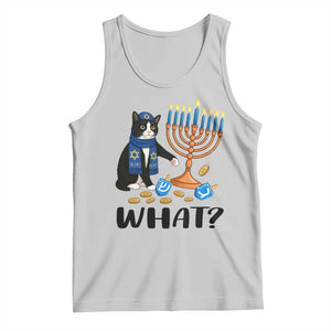 Funny Black Cat Chaos Hanukkah Menorah Gift Tank Top TS12 Ash Print Your Wear