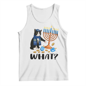 Funny Black Cat Chaos Hanukkah Menorah Gift Tank Top TS12 White Print Your Wear