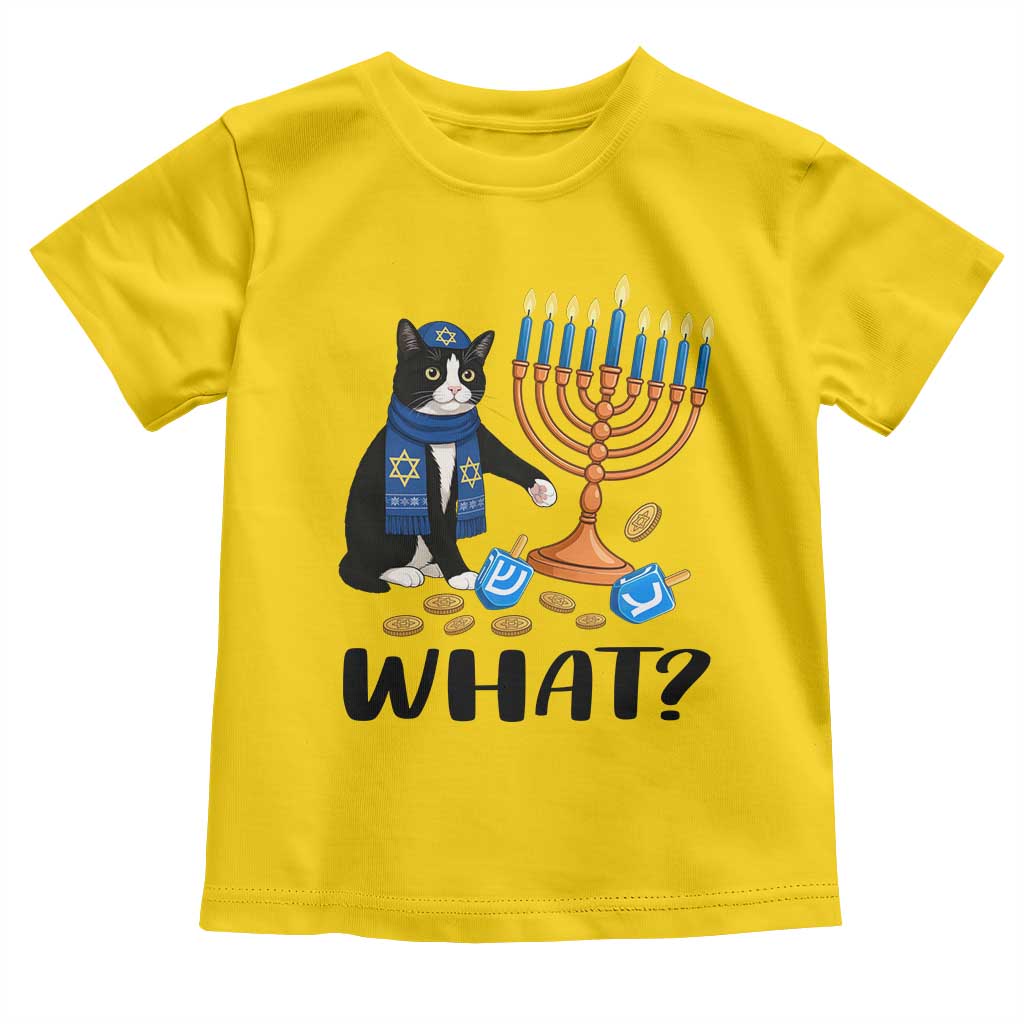 Funny Black Cat Chaos Hanukkah Menorah Gift Toddler T Shirt TS12 Daisy Print Your Wear