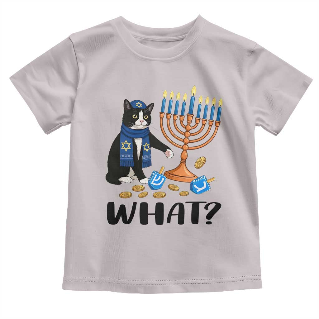 Funny Black Cat Chaos Hanukkah Menorah Gift Toddler T Shirt TS12 Ice Gray Print Your Wear