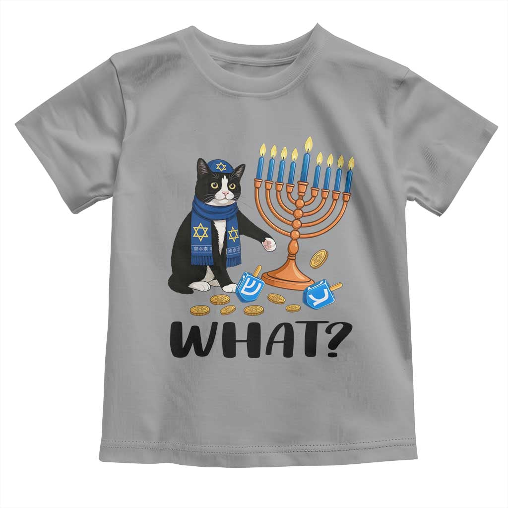 Funny Black Cat Chaos Hanukkah Menorah Gift Toddler T Shirt TS12 Sport Gray Print Your Wear