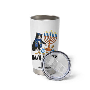 Funny Black Cat Chaos Hanukkah Menorah Gift Tumbler Cup TS12 Print Your Wear