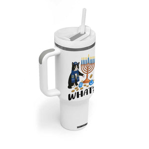 Funny Black Cat Chaos Hanukkah Menorah Gift Tumbler With Handle TS12 Print Your Wear