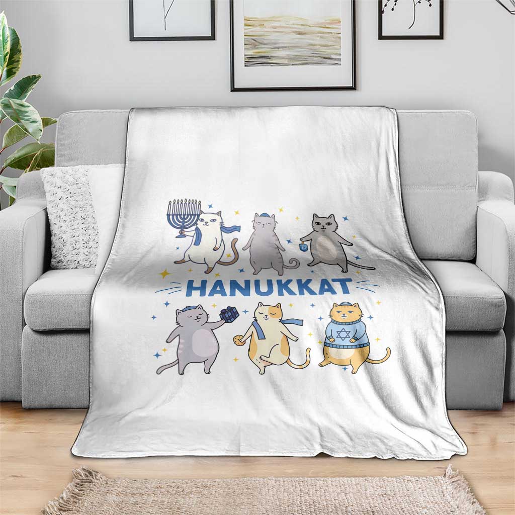 Hanukkat Throw Blanket Funny Cats Hanukkah Festival Of Lights Gift TS12 Print Your Wear