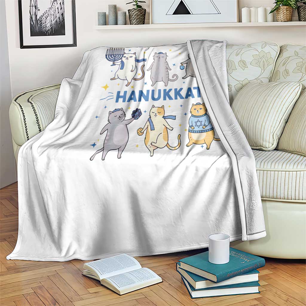 Hanukkat Throw Blanket Funny Cats Hanukkah Festival Of Lights Gift TS12 Print Your Wear
