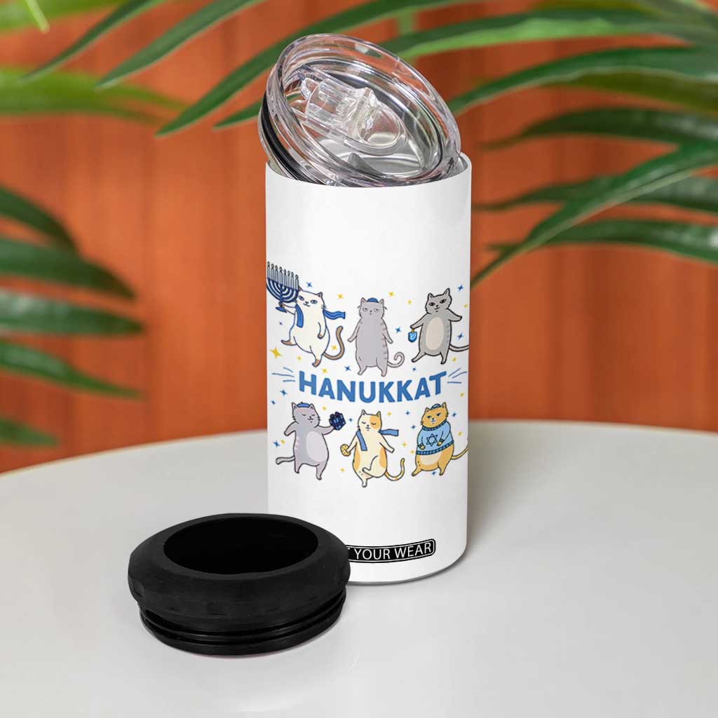 Hanukkat 4 in 1 Can Cooler Tumbler Funny Cats Hanukkah Festival Of Lights Gift TS12 Print Your Wear