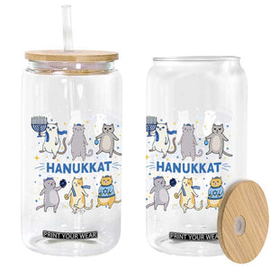 Hanukkat Glass Can Funny Cats Hanukkah Festival Of Lights Gift TS12 Print Your Wear